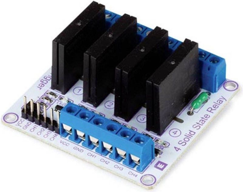Whadda - 4-kanaals AC-schakelmodule - Veilig - Betrouwbaar - Optocoupler