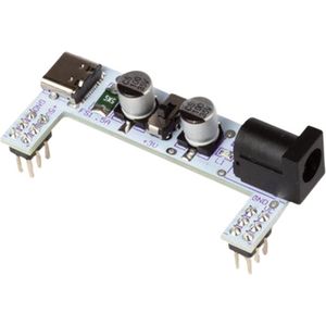 Whadda - Breadboard Voedingsmodule - 3.3 V/5 V - Geschikt voor MB102 Breadboard
