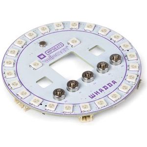 Whadda RGB-ledring shield voor micro:bit, 26 leds, microfoon, zoemer, eenvoudig te programmeren