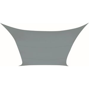 Perel Schaduwdoek, waterafstotend, 4 x 3 m, 160 g/m², polyester, rechthoek, lichtgrijs