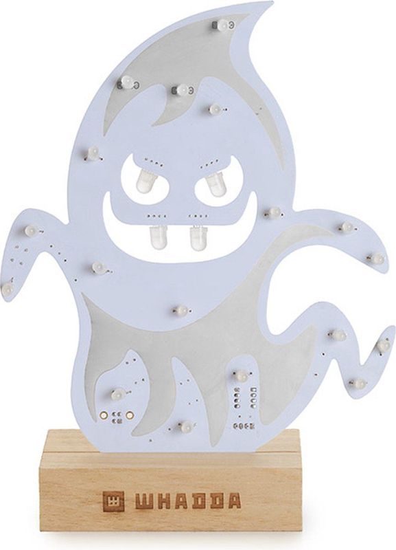 Whadda Soldeerkit, XL-printplaat, gruwelijk spook, met houder, educatief en creatief STEM-bouwpakket