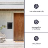 Perel Pakketbrievenbus Malmö, wandmontage, incl. 2 sleutels, afmetingen (H x B x D) 50.5 x 42 x 26 cm, zwart