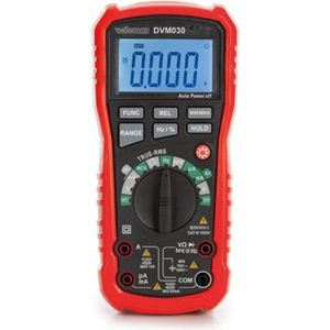 Velleman Digitale multimeter, datahold, contactloze spanningsdetectie, met MIN/MAX/REL-functie, geschikt voor het meten van AC/DC-stroom, AC/DC-spanning, weerstand, frequentie, capaciteit, diodes en continuïteit, inclusief meetsnoeren