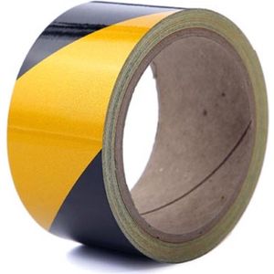 Perel Reflecterende tape 5 cm x 10 m, voor hoge zichtbaarheid, zwart/geel