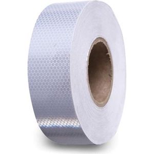 Perel - Honingraat Reflecterende Tape 5Cm X 5M - Wit (PT-RFH5X5W) - PT-RFH5X5W