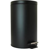 Perel - Pedaalemmer - Mat Zwart - Met Uitneembare Emmer - Inhoud 14 Liter