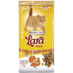 2 kg Versele-Laga Lara Adult met kalkoen en kip kattenvoer