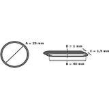 Elastiek 12 40x1,5mm 50 gram - Ds a 50gr