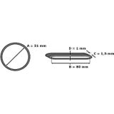 Elastiek standard 18 80x1.5mm 50gr 160st bruin