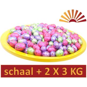 Trefin paaseitjes Horeca mix Display schaal + chocolade Paaseieren 6kg