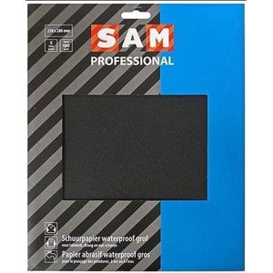 SAM professional schuurpapier waterproof grof - korrel 180 - 5 stuks
