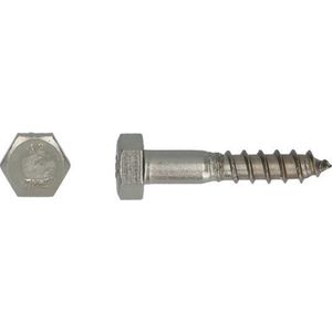 pgb-Europe PGB-FASTENERS | Houtdraadbout DIN 571 Ø 6,00x80 A2 | 100 st 000571A00006000803