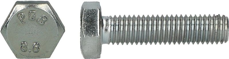 pgb-Europe PGB-FASTENERS | Zeskanttapbout 8.8 DIN 933 M 8x100 Zn | 100 st 933801008001003