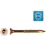 Pgb-Europe - PFS+ - Spaanplaatschroef - VZK-T Ø 6,0x80 - Geel Verzinkt - 200 st