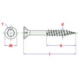 Pgb-Europe - PFS+ - Spaanplaatschroef - VZK-T Ø 6,0x80 - Geel Verzinkt - 200 st