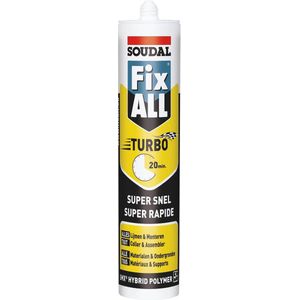 Soudal Lijmkit Fix All turbo wit 290ml-1 koker