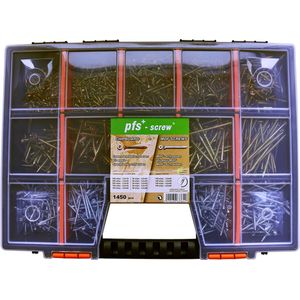 PGB - FASTENERS - Assortimentsdoos - 1450 Stuks - Kunststof - Verzinkt Cr3+