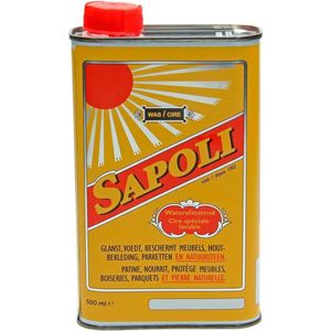 Sapoli Boenwas Wit - WASBAAR - 500ML - WIT - SAPOLI - ERES 38305 - verzorging van je parket, houten meubelen, linoleum, tegels en natuursteen