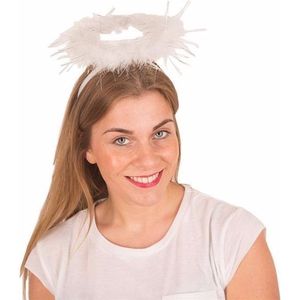 Engel diadeem met aureool - Verkleed artikel - Wit - Engeltjes - Carnaval