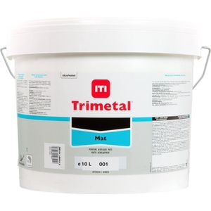 Trimetal mat muurverf 10L wit