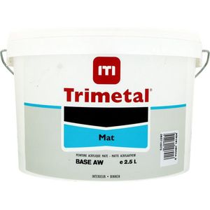 Trimetal mat muurverf 5L wit