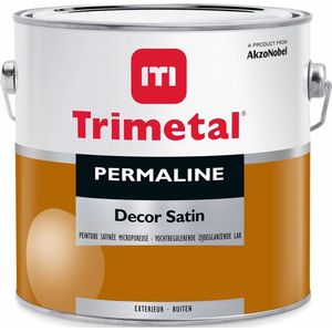 Trimetal Permaline Decor Satin 1 liter 100% Wit - Schakel- & Systeemverf