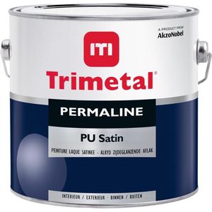 Trimetal Permaline Pu Satin - 2,5 l - 14-16 m²/l - Wit - Afwerkingslaag