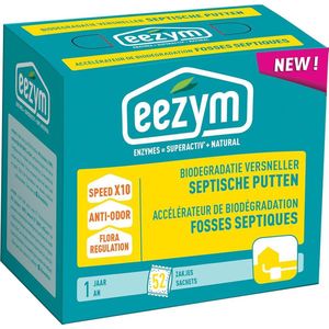 Eezym - Biodegradatie Versneller - Septische putten - 52 oplosbare zakjes (1 jaar)