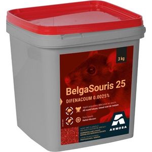 Belgamuis 25 (granen mix) - 3 kg - Zeer krachtige muizen bestrijding voor binnen en buiten