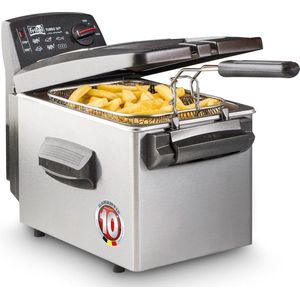 FRITEL Friteuse Turbo SF® 4345 - Frituurpan / Frituurketel - 4L - 3200W - Filter + Kijkvenster - 3 tot 5 Pers. - Vast deksel - Olie + Vast Vet