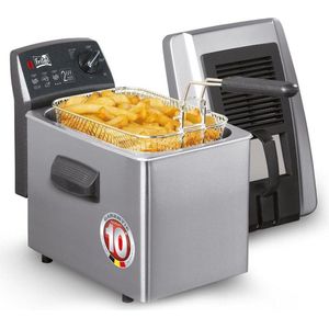 FRITEL Friteuse Turbo SF® 4371 - Frituurpan / Frituurketel - 4L- 3200W - Filterdeksel + Kijkvenster - 3 tot 5 Pers. - Olie + Vast Vet