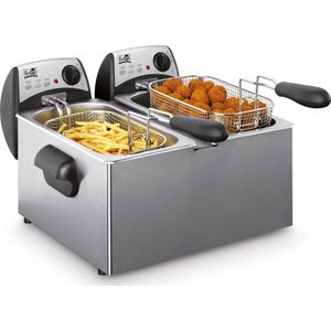 FRITEL Friteuse FR 1355 Duo - Dubbele Frituurpan / Frituurtoestel - Familiefeest - 2x3L- 2x 2200W