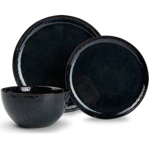 Salt & Pepper - Mielo Serviesset - Sapphire - 12-delig - Gehamerd Materiaal
