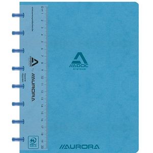 Aurora - Adoc - Geruit Schrift - Blauw - 72 Vellen - 5 mm Rooster