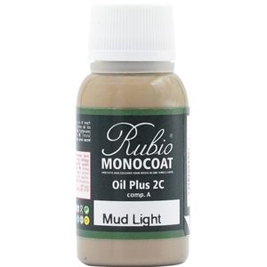 Rubio Monocoat Oil Plus 2C - Ecologische Houtolie in 1 Laag voor Binnenshuis - Mud Light, 20 ml