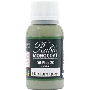 Rubio Monocoat Oil Plus 2C - Ecologische Houtolie in 1 Laag voor Binnenshuis - Titanium Grey, 20 ml