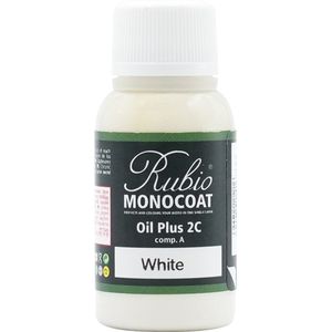 Rubio Monocoat Oil Plus 2C - Ecologische Houtolie in 1 Laag voor Binnenshuis - White, 20 ml