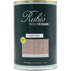 Rubio Monocoat WoodCream - Waxcrème in 1 Laag voor Verticaal Buitenhout - Snow White, 1 l