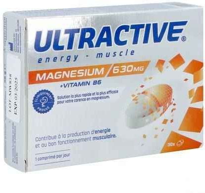 Magnesium - ULTRACTIVE® - Tabletten - 60 Stuks - Met Vitamine B6