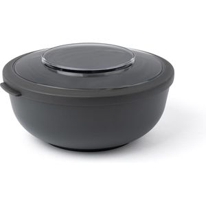 Amuse Tylla charcoal Life Bowl - Lunchbox - Verhouddoos met Tritan Deksel - Perfect afsluitbaar - Zwart - 2000 ml
