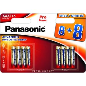 Panasonic - PROMO Pro Power - Batterijen - Alkaline - 16 Stuks