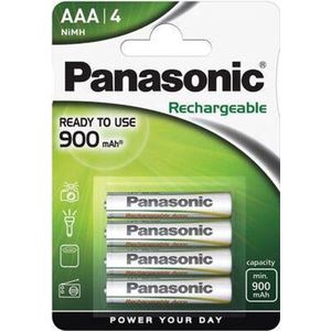 Blisterpackung mit 4 wiederaufladbaren LR03 aaa EVOLTA-Batterien - gebrauchsfertig - Panasonic