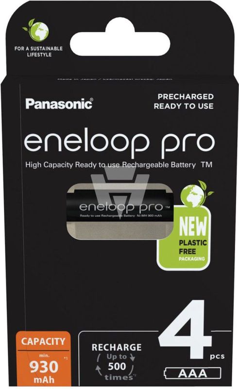 Panasonic - Eneloop Pro Micro - Oplaadbare Batterij - 950 mAh - 4 Stuks
