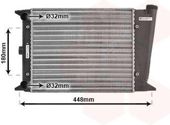 VAN WEZEL Radiateur VW 58002001 171121253E,171121253S
