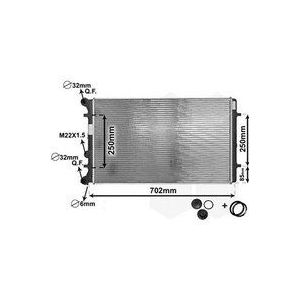 Radiator - Heavy Duty - Audi, Seat, Skoda, Volkswagen - IR Plus - 650 mm - Handgeschakeld