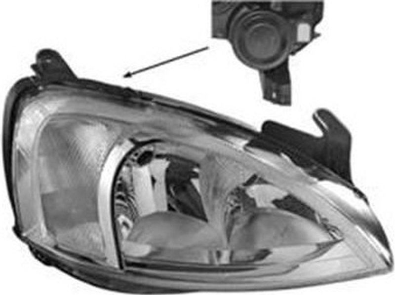 VanWezel 3777962 - Voorlicht met Knipperlicht - Voor Opel Combo van 03/2002 tot 2012
