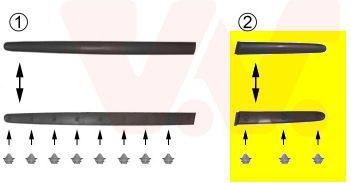 VAN WEZEL Stootlijsten PEUGEOT 4028430 8547J6