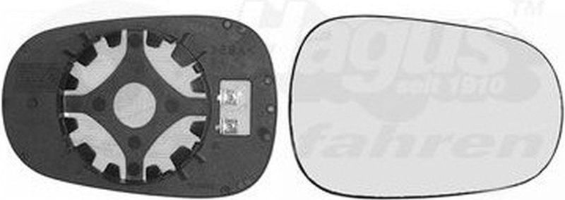 VanWezel 4323838 - Achteruitkijkspiegel Rechts - Voor Renault Clio Campus 09/2005 tot 2012