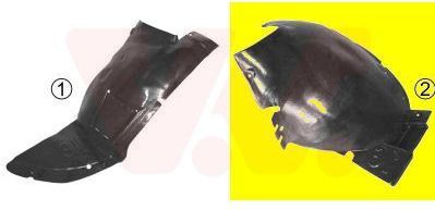 VanWezel - 4028439 - Pare boue - Voorzijde - Peugeot 206 tot 02/2009