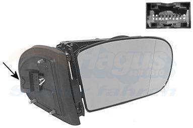 VAN WEZEL Buitenspiegel MERCEDES-BENZ 3032854 2038100221,2038106476,A2038100221 Zijspiegel,Spiegel,Achteruitkijkspiegel,Autospiegel,Dodehoekspiegel